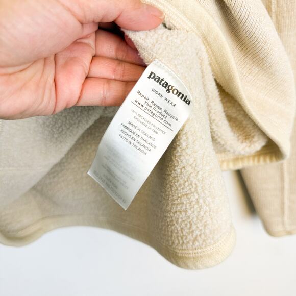 Patagonia Womens Better Sweater Fleece 1/4 Zip Oat Cream - L - Picture 4 of 9